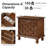 3 Drawer Wood Nightstand with Geometric Drawer Design and Built-In Charging Station-1453117450