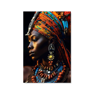 Perles de la reine d'Afrique - imprimé sans cadre