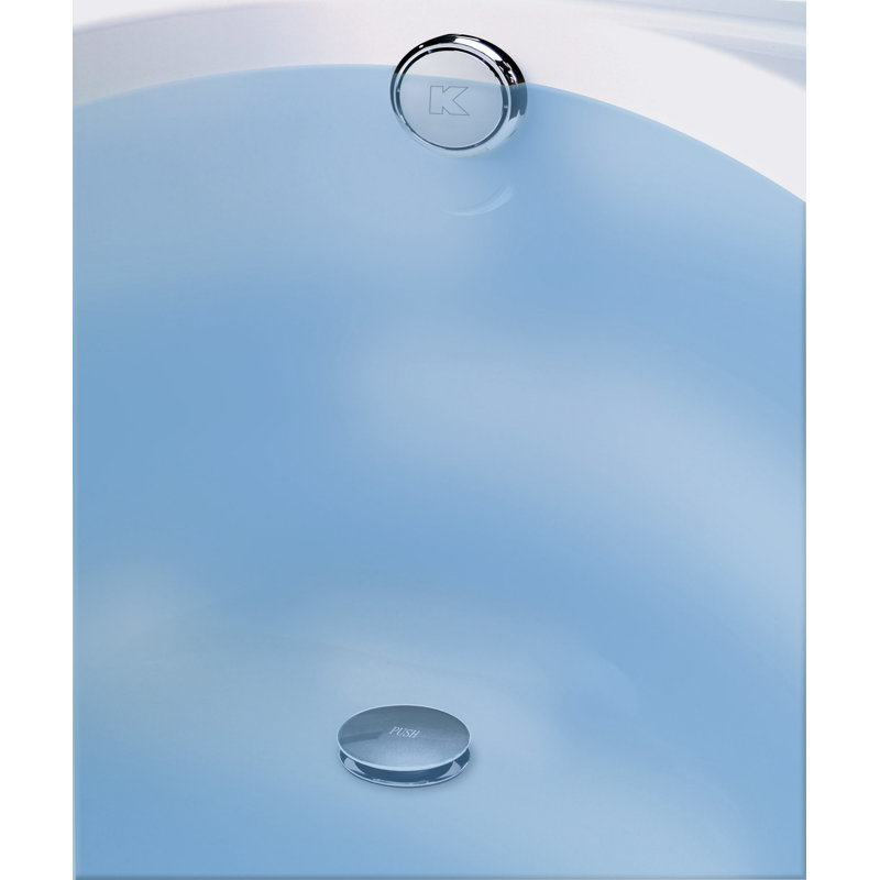 Bonde de baignoire pleine grandeur avec trop-plein, Chrome poli