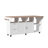 White Foldable Rolling Kitchen Cart