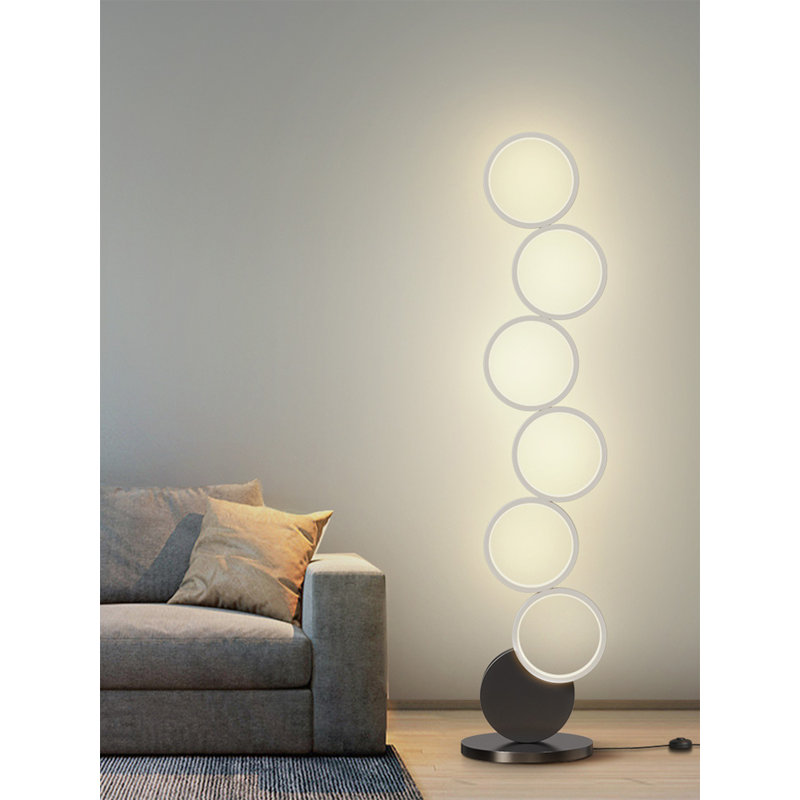 Lampe sur pied simple en fer forgé, aluminium et PVC Simple Nordic