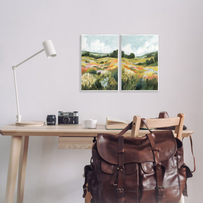 Vast Meadow Painting 2 Piece Wall Plaque Art Set by Victoria Barnes