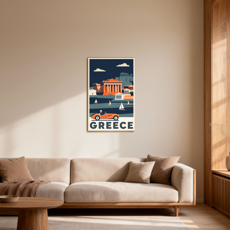 Scenic & Cityscapes, Grèce, temples antiques, bateaux de mer, voitures anciennes