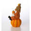 Gnome heureux sur citrouille