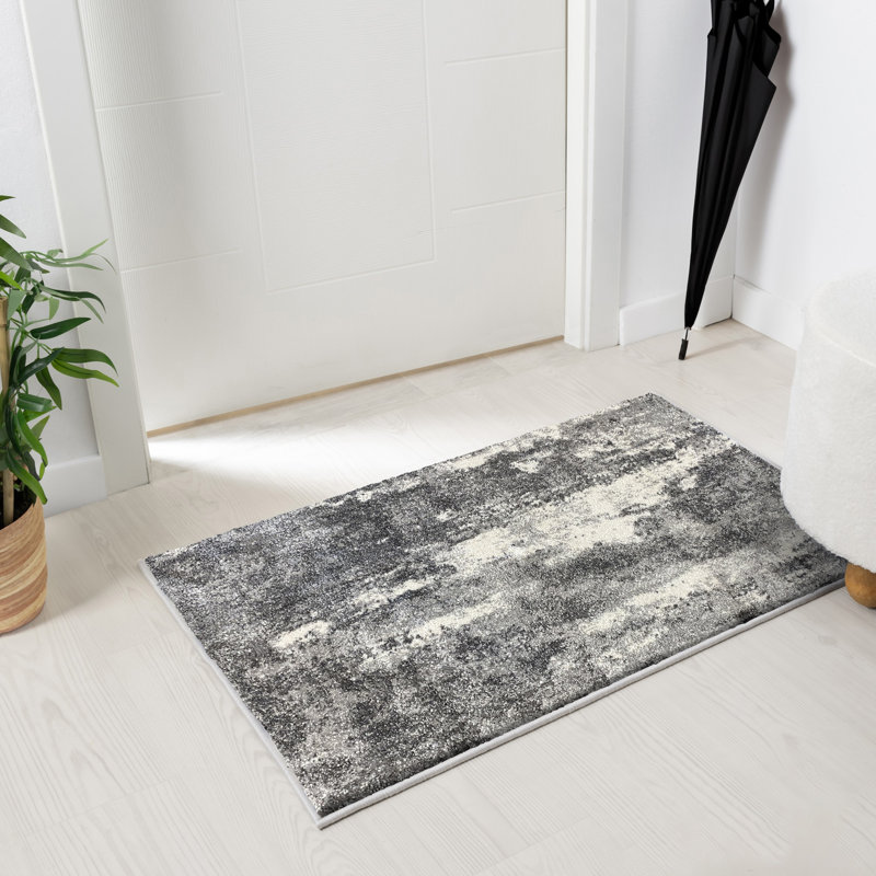 Doland Area Rug Dark Gray, Rectangle 2' x 3'