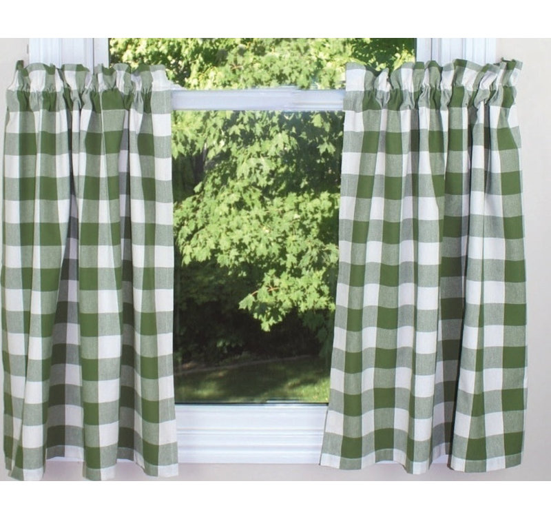 Amellie Cotton Plaid Tailored Window Valance