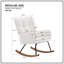 Chaise berçante rembourrée avec dossier haut Comfy