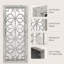 Ensemble de 2 miroirs muraux gris sculptés floraux 13 po x 30 po