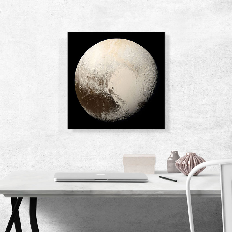 Planète Pluton, neuvième planète du soleil - reproduction de photo sur toile tendue, H 18 po x l 18 po x P 0,75 po