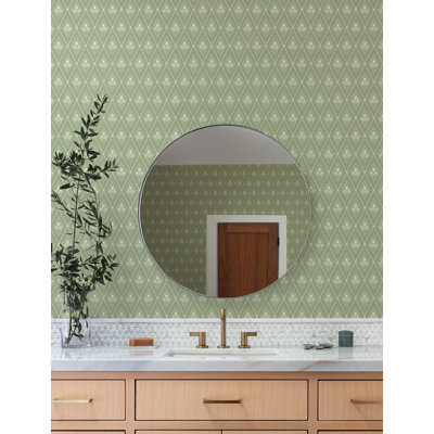 Alma Moss Diamond Floral Wallpaper