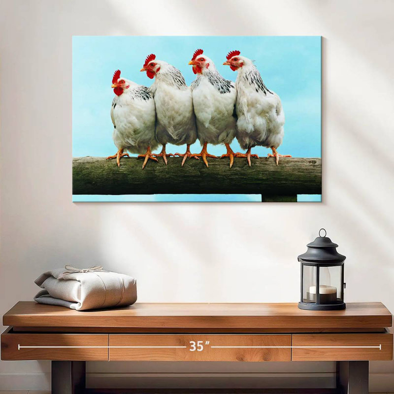 Brampt Chicken Friends, 16" H x 24" W