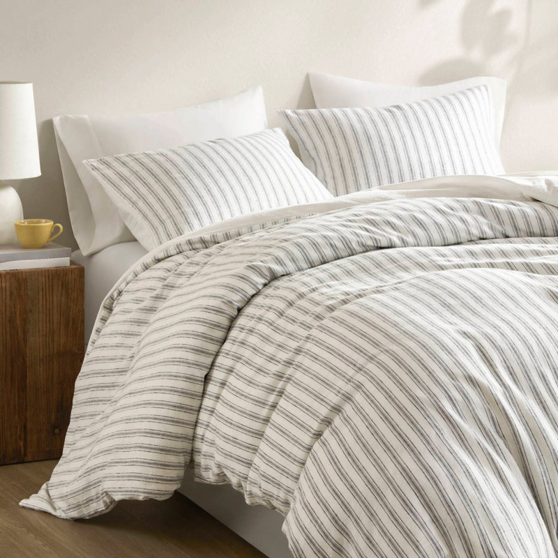 Literie 3 pièces en coton, housse de couette, couleur terre cuite, taille Queen, Terra Cotta