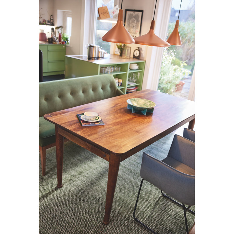 Eleta Solid Wood Dining Table, 76cm H x 180cm L x 90cm W