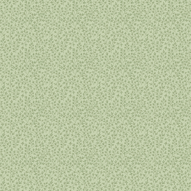 Cottage Chic Cottage Chic Small Leaf Trail EcoDeco Material 33' L x 21" W Wallpaper Roll, Green
