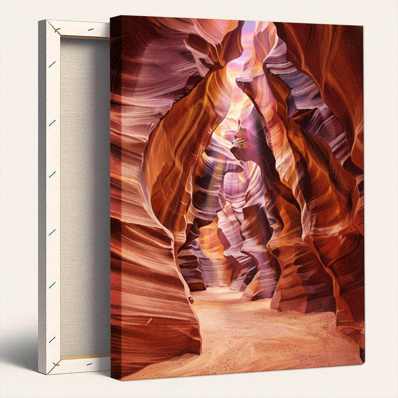 Canyon Waves, reproduction d'art sur toile, ensemble de 1, H 18 po x l 12 po, Toile tendue