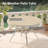 Outdoor Round Patio Dining Table for 6-7 People, All-Weather Metal Table with Umbrella Hole, Sandstone Finish-1992709606-1992709605