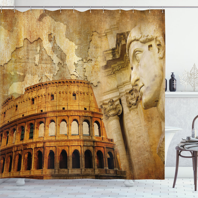 Shower Curtain with Hooks Included, 84" H x 69" W