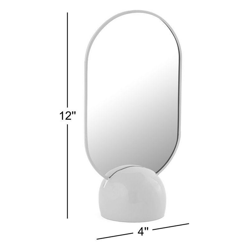Miroir avec base en métal