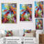 Millart Popart Palm Trees II - Palmiers et palmiers, reproduction d'art encadrée-767419846-801963476-801963475