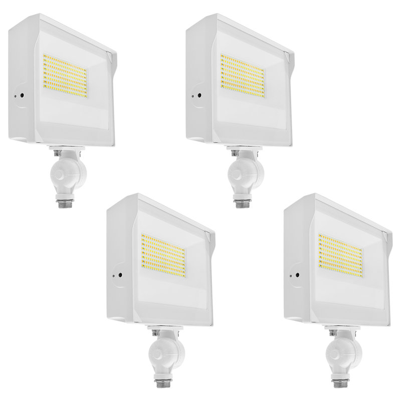 Projecteur universel à DEL LUXRITE, support articulé réglable, IP65, 3CCT 3000K / 4000K / 5000K, 60/70 / 80W, jusqu'à 11680LM, à intensité variable, paquet de 4 capteurs photoélectriques