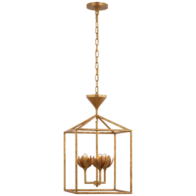Alberto 3 - Light Chandelier, Antique Gold Leaf
