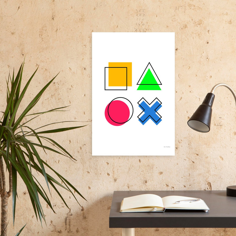 Art mural contemporain abstrait coloré Gamer, H 24 po x l 16 po