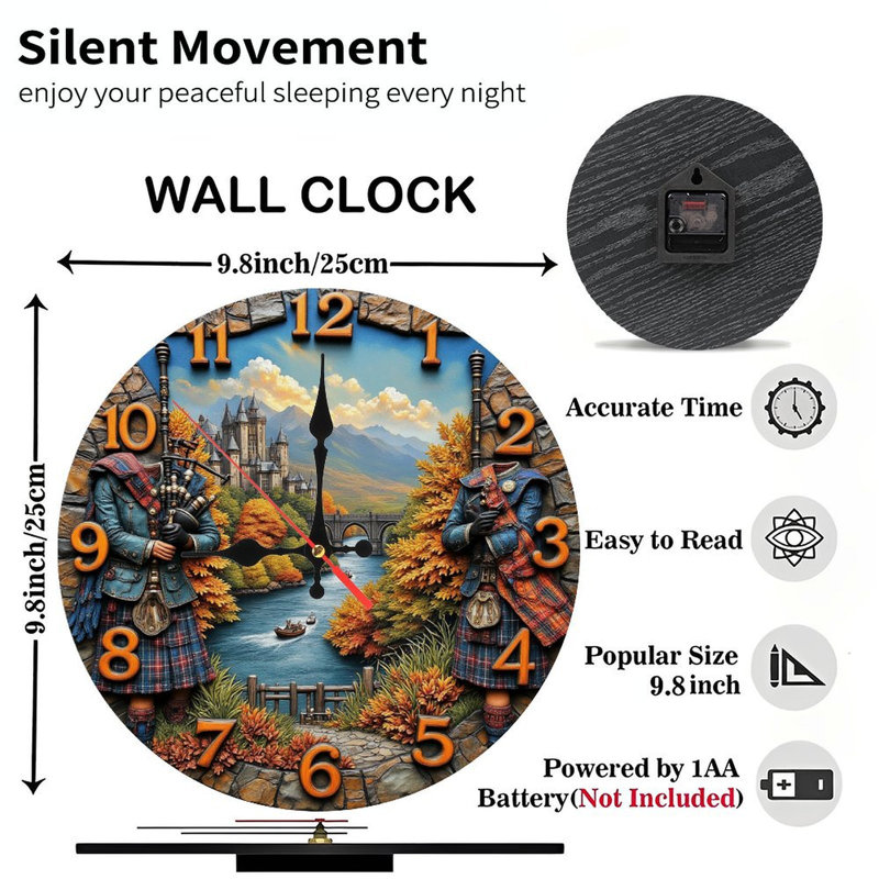 Horloge murale Scottish Highland