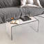Table de bout en forme de C en acrylique transparent, table d'appoint de canapé moderne pour le salon, table à collation minimaliste avec design flottant-1931925866-1931925868