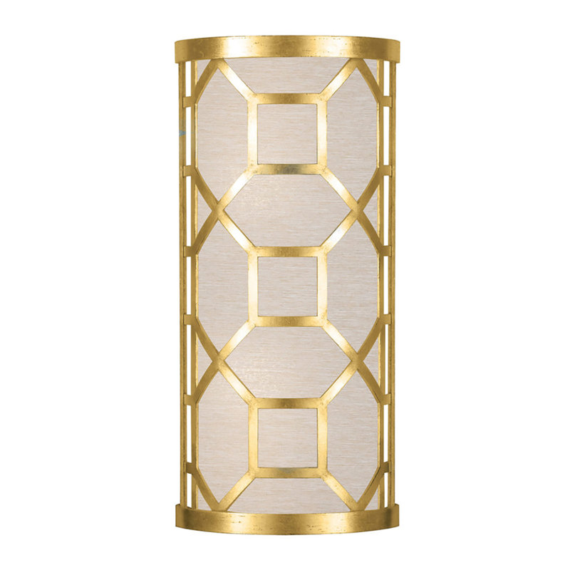 Allegretto Flush Mounted Sconce, 17" H x 8" W x 4" D, Gold