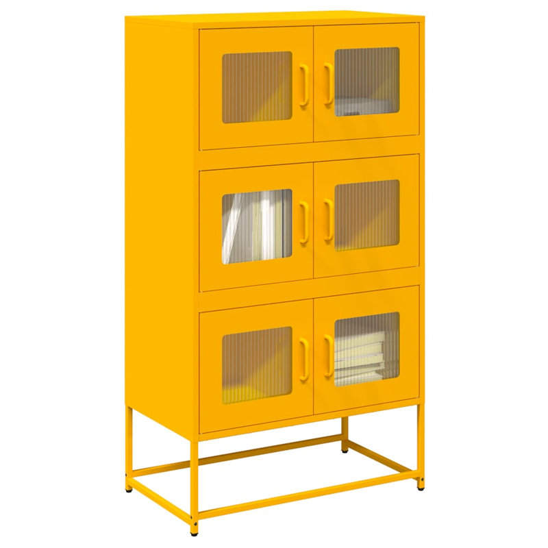 Highboard 68X39x123 Cm Steel, Mustard Yellow