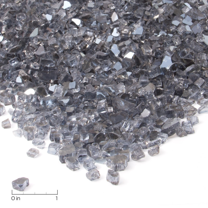 Reflective Fire Glass Filler, Gray