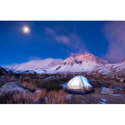Camping in the mountains 1 Piece Wrapped Canvas Wall Art