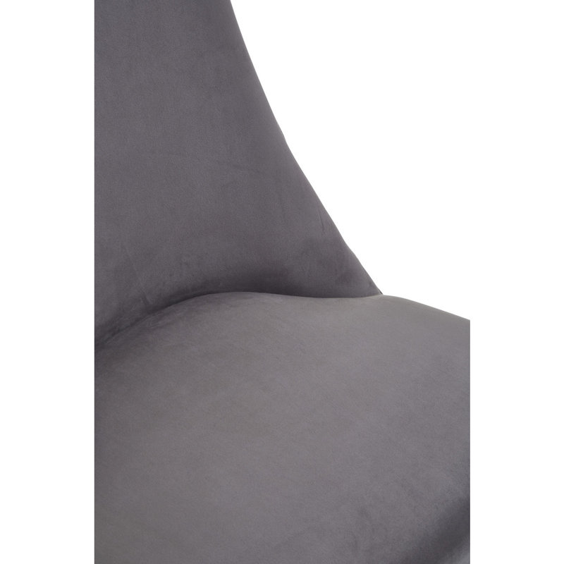 Otsego 52cm H Velvet Upholstered Side Chair, Grey