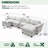 4-Seat Sectional Sofa With 2 Ottomans-2035293723