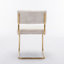 Mobilier, chaises de salle à manger modernes en tissu velours côtelé, base en métal doré, chaises de cuisine sans accoudoirs avec capitonnage à canaux, chaises d'appoint-920178980