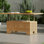 Table basse d'extérieur en osier d'extérieur L 51,25 po x l 27 po Danube