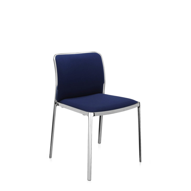 Audrey Soft Armchair, Lycra Beige, Polished Aluminum