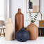 Ensemble de 4 vases modernes en céramique, vases décoratifs neutres pour fleurs fraîches et séchées
