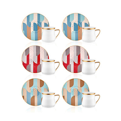 Ensemble de 6 tasses à café Brettany