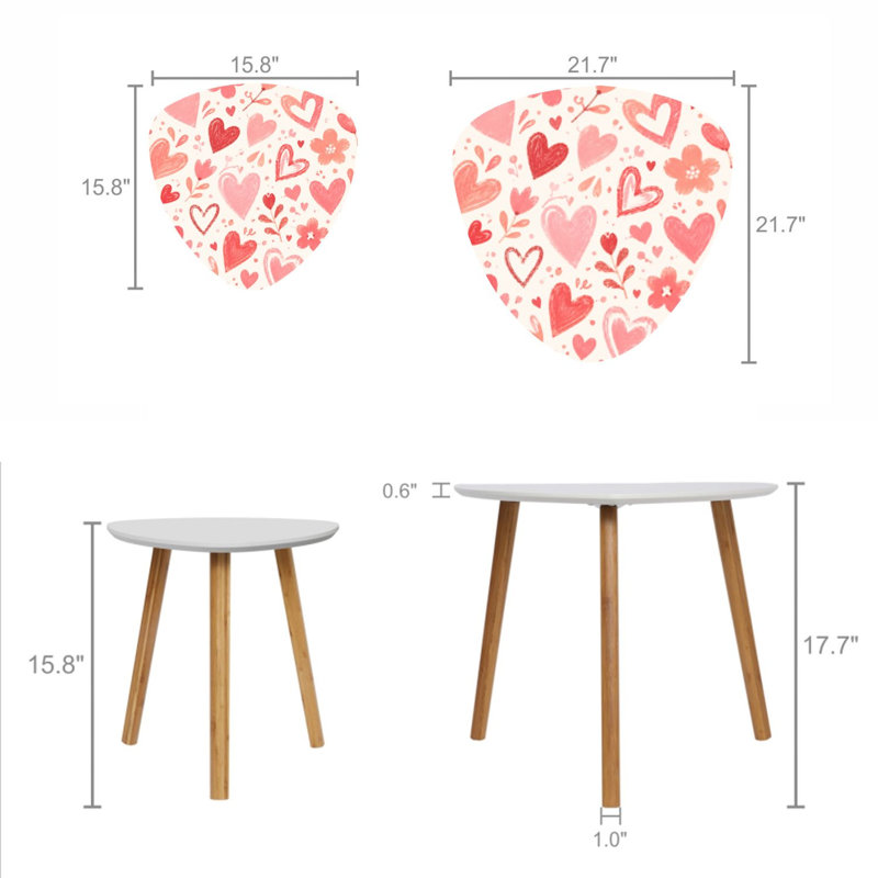 Ensemble de 2 tables basses gigognes Triangle