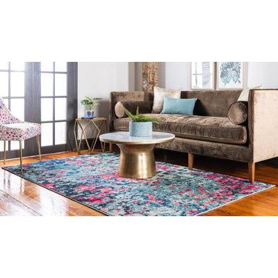 Auyeung Washable Abstract Indoor Rug