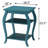Teal 2-shelf End Table