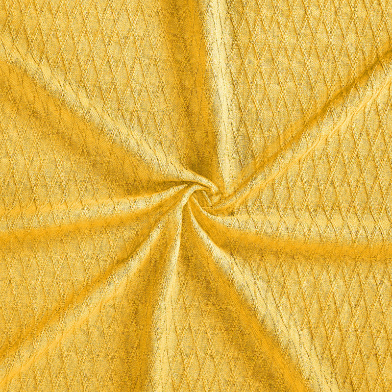 Jeté toutes saisons 100% coton Diamond Weave, Très grand lit, Jaune