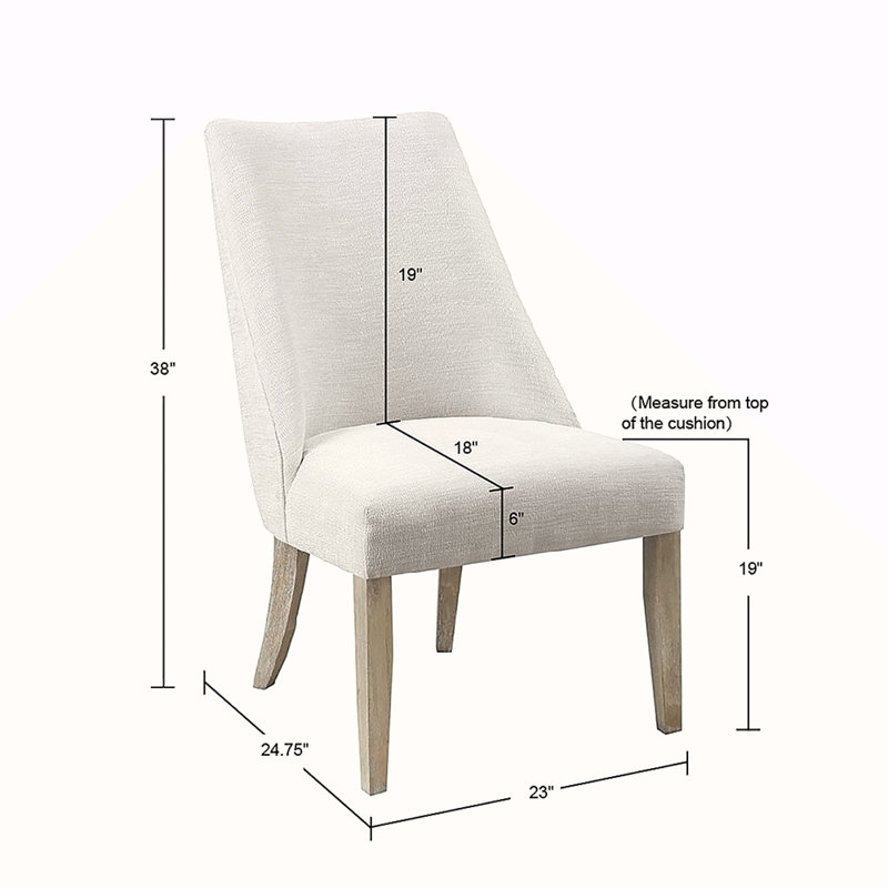 Upholstered Dining Chair, Ivory