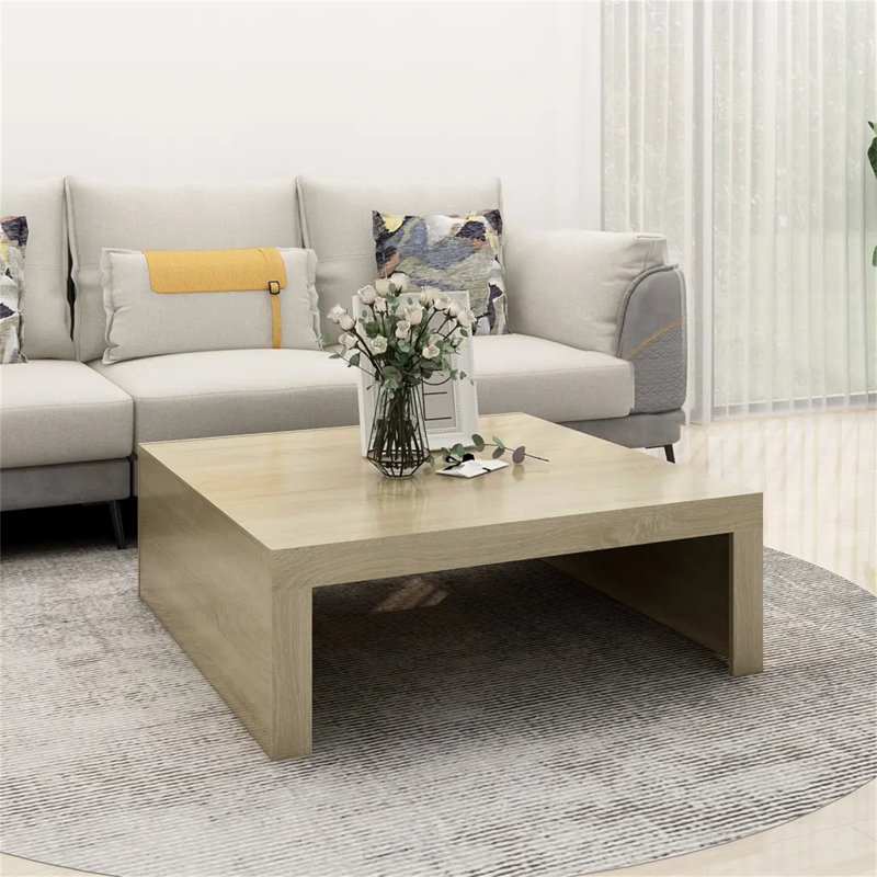 Aleyska Sled Coffee Table, 35cm H x 100cm W x 100cm D, Sonoma Oak