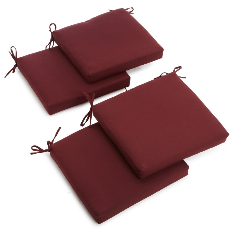 Outdoor 3'' Seat Cushion, Burgundy