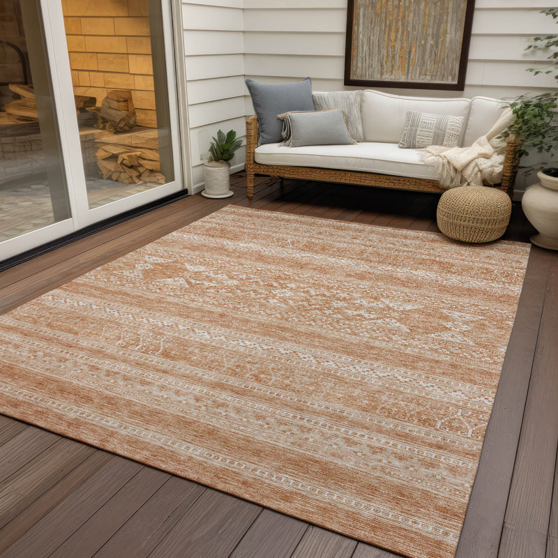 Nache Washable Southwestern Indoor / Outdoor Rug, Rectangle 8' x 10'