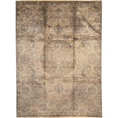 Hand-Knotted High-Quality Beige Area Rug