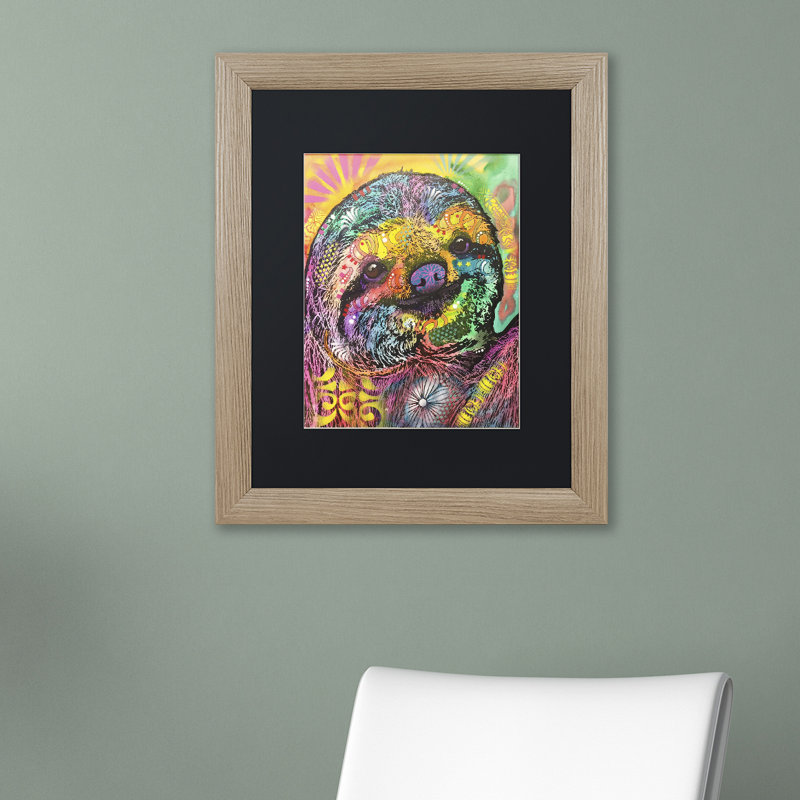 « sloth », impression, H 19 po x l 14 po x P 2 po, Aucun mat, Toile tendue