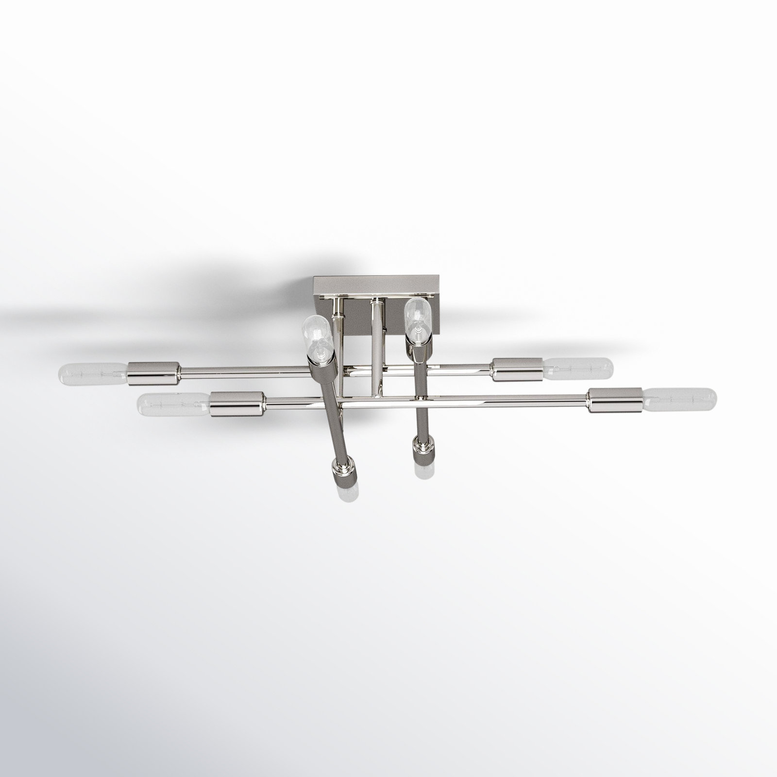 Jordy 8-Light Flush Mount, Polished Nickel